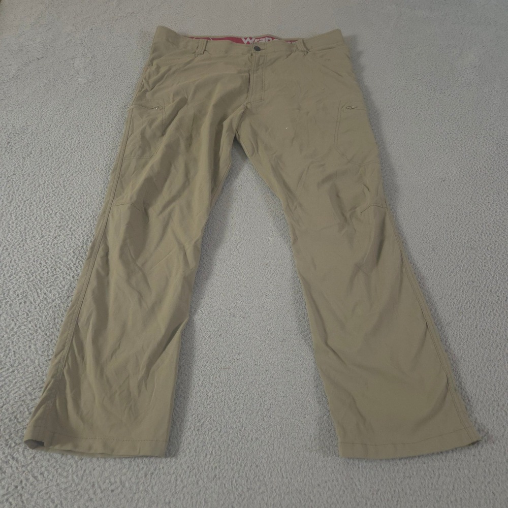 Wrangler Pants Mens 42x30 Khaki All Terrain Gear Straight Leg Nylon Cargo ATG